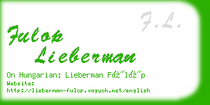 fulop lieberman business card